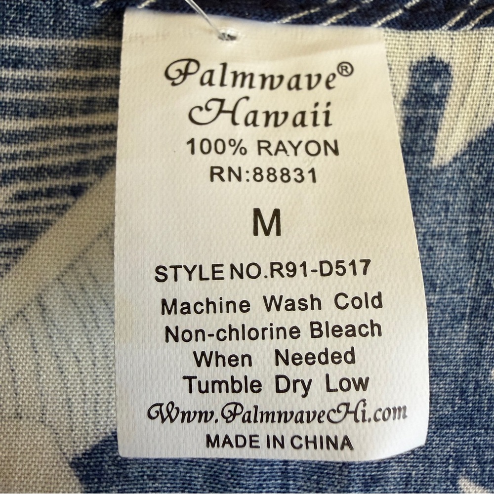NWT Palmwave Hawaii Women’s Sleeveless Blue & White Floral Aloha Dress Size M - Picture 6 of 11